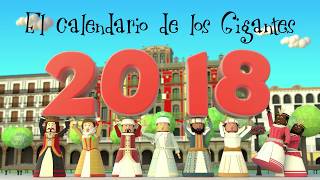 El calendario de los Gigantes de Pamplona 2018 [upl. by Robinett]