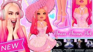 NEW SNOW SWAN SET WAS JUST RELEASED In ROYALE HIGH New Set Spending Spree [upl. by Kcirtapnhoj]