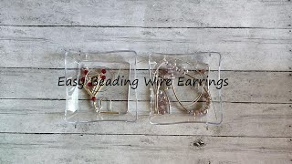 2 Easy Beading Wire Earrings Tutorial [upl. by Acenom]