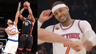 DeMar DeRozan Game Winner Lowry Out for Season Raptors vs Knicks [upl. by Kcirdled872]