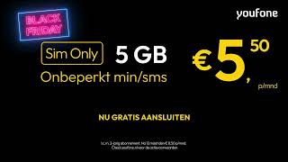 Youfone Black Friday Deals 5 GB voor maar € 550 pmnd [upl. by Drhcir]