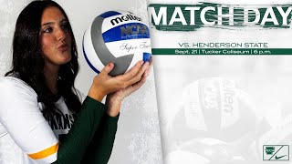 Golden Suns Volleyball vs Henderson State [upl. by Arihsat]