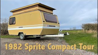 Take a Tour of the Mustard Pot 1982 Sprite Compact Vintage Classic Caravan [upl. by Kryska]