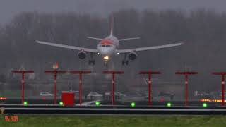 Storm Eunice Easyjet A319 go around [upl. by Anairad74]