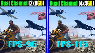 Dual Channel vs Quad Channel RAM  Which is better for GTA 5 [upl. by Ardnassak797]