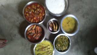 Piyaj koli Alu Bhaja MugDal Parse Machballygunge cooking volag Homemade [upl. by Hinda406]