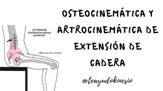 Biomecánica de cadera parte 5 Osteocinematica y artrocinemática de extensión [upl. by Dilaw]