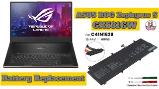 How To Replace Battery ASUS ROG Zephyrus S GX531GW  Disassembly [upl. by Hanyaz]