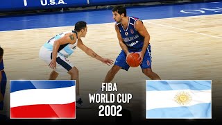 Yugoslavia vs Argentina  Classic Full Games  FIBA Basketball World Cup 2002 [upl. by Mccartan]