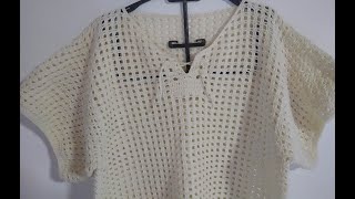 Camisa Masculina de croche [upl. by Baseler256]