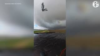 Semitruck slams into vehicle as supercell impacts southeastern Nebraska [upl. by Retha637]