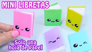 DIY MINI LIBRETAS CON SOLO UNA HOJA DE PAPEL [upl. by Auqinaj]