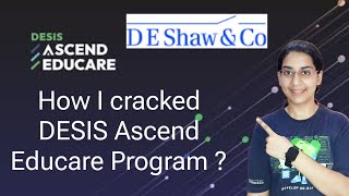 Ascend Educare Program 2023  How I cracked DE Shaw Fellowship Program  OFFCAMPUS [upl. by Dareece]