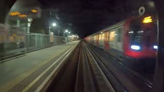 London Underground Uxbridge to Earls Court at night Piccadilly Line Drivers POV with commentary [upl. by Strephonn]