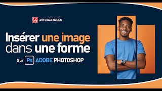 Comment insérer une image dans une forme sur Adobe Photoshop  Masque décrêtage professionnel [upl. by Edveh]