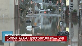 Evacuations major damage reported after catastrophic flooding in Cocke County [upl. by Ontina941]