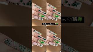 Uńas San Judas Tadeo 💚📿 nailart [upl. by Annoda67]