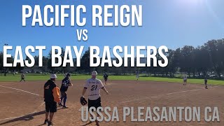 031624 USSSA Pleasanton CA GAME 3 Pacific Reign vs East Bay Bashers [upl. by Vilberg]