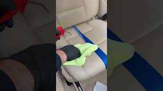 ASMR LEATHER SEATS CLEANING asmr асмр cardetailing shorts short satisfying autodetailing fyp [upl. by Ajiam]