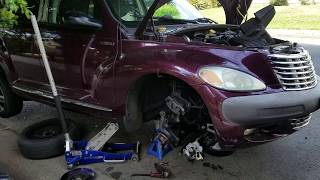 Pt cruiser alternator removal 30 minutes Job EASIER [upl. by Ihcego]