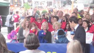 Sesame Street Elmo Cookie Monster GroverAbby Cadabby with Rob Marciano on Good Morning America [upl. by Ahsenroc]