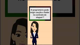 🔵 CAUÇÃO de aluguel é legal ou ILEGAL alugueldeimoveis alugueldeapartamento advogadoimobiliario [upl. by Dina]