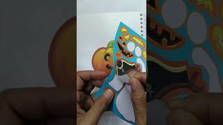 🌟Decorate with Sticker Book Spooky Halloween Pumpkin 🎃 stickersplay paperplay caketopper [upl. by Claudius]