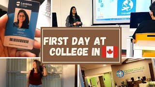 My first day at College in 🇨🇦 Lambton College  International Student [upl. by Ahseenat289]