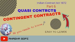 QUASI CONTRACTS CONTINGENT CONTRACTSIndian contract actIn Malayalam [upl. by Esinrahc]