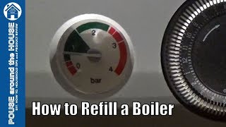 How to repressuriserefill a combi boiler E119 Error low pressure Baxi Potterton [upl. by Linnea]