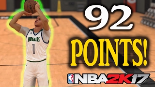 RECREATING LAMELO BALLS 92 POINT GAME IN NBA 2K17 [upl. by Honan]