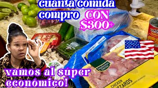 QUE SE COMPRA CON 300 en supermercado ECONÓMICO 🇺🇸 UN DÍA A LA VEZ [upl. by Seiter]