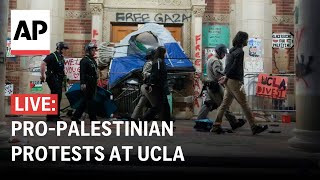 LIVE Police dismantle proPalestinian demonstrators’ encampment at UCLA [upl. by Yroger138]