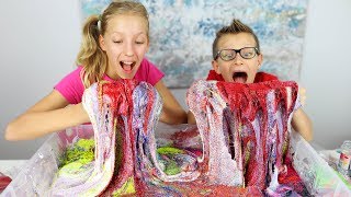 100 Layers of Glitter in Fluffy Slime [upl. by Shank]