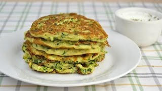 Tortitas de Calabacín  Cómo Hacer Pancakes de Calabacín [upl. by Nerret]