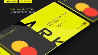 Credit Card Promo After Effects template [upl. by Newhall]