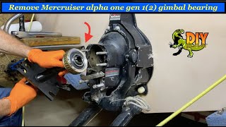 Remove Mercruiser alpha  bravo outdrive gimbal bearing  DIY [upl. by Aicelaf]