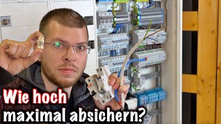 Wie viel Strom maximal bei welchem Querschnitt Passende Sicherung finden ElektroM [upl. by Nydia]