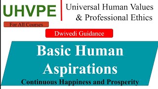 Basic human aspirations continuous happiness universal human values and professional ethics aktu [upl. by Corley]