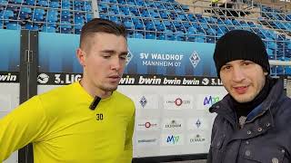 3 Liga  19 Spieltag  SV Waldhof  Erzgebirge Aue  Interviews [upl. by Etteuqram]