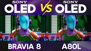 Sony BRAVIA 8 vs Sony A80L OLED TV Comparison  New vs Old in HDR [upl. by Engvall]