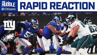 GiantsEagles Rapid Reaction  Giants Huddle  New York Giants [upl. by Ennayehc]