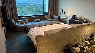 Lindner Hotel Dusseldorf Seestern  JDV by Hyatt  One King Bed  Breakfast  Review  Rooftop Bar [upl. by Anwahsed]