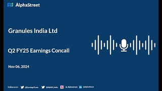 Granules India Ltd Q2 FY202425 Earnings Conference Call [upl. by Larson]