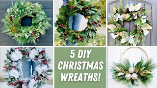 How to make 5 HIGH END Christmas and winter wreaths [upl. by Adnawak666]