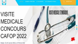 Concours DEntrée Au CAFOP IA 2022  Tout Savoir Sur LEtape De La Visite Médicale [upl. by Saoj]