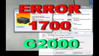 ERROR 1700 cara memperbaiki canon G2000 kedip 8x SUPPORT CODE 1700 G2000 ERROR [upl. by Cr881]