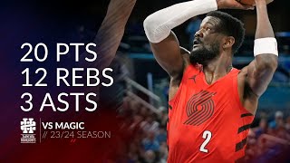 Deandre Ayton 20 pts 12 rebs 3 asts vs Magic 2324 season [upl. by Aeslahc]