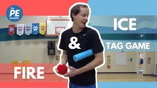 PE Games Fire and Ice Tag Game With Throwing and Catching [upl. by Ener]