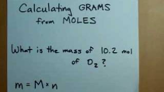 How to Calculate Grams from Moles Moles to Mass [upl. by Noak99]